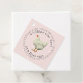 Boerderij Verse eieren Hen Modern Eg Karton Roze Bedankjes Labels (In situ)