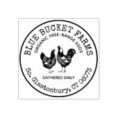  Boerderij Verse eieren Kartonnen doos Rubberstempel (Afrduk)