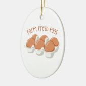 Boerderij verse eieren keramisch ornament (Links)