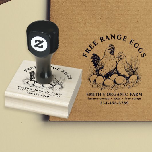 Boerderij Verse Eieren Kippen & Eieren Rubberstempel