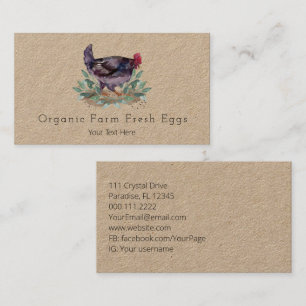 Boerderij Verse eieren Kippen Organic Gardening Visitekaartje