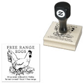 Boerderij Verse Eieren Kippen Rubberstempel (Gestempeld)