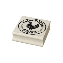 Boerderij Verse Eieren Kippenstempel Rubberstempel