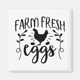Boerderij verse eieren magneet