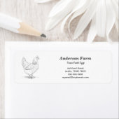 Boerderij Verse Eieren met Hen Adres Label Sticker (Insitu)