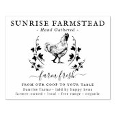 Boerderij verse eieren | Monogram Eierkarton Stemp Rubberstempel (Afrduk)