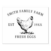 Boerderij verse eieren | Monogram Eierkarton Stemp Rubberstempel (Afrduk)