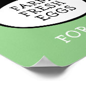Boerderij verse eieren poster (Hoek)