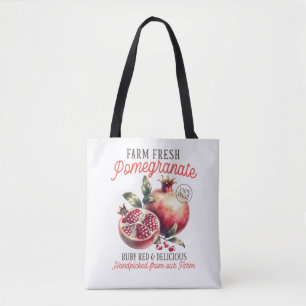 Boerderij Verse Granaatappel Fruit Design Draagtas