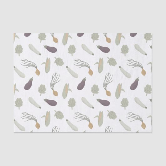 Boerderij Verse Groenten Patroon Tissuepapier (Voorkant)