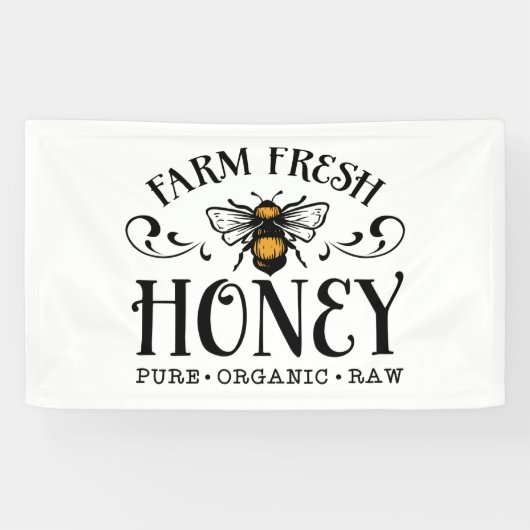 Boerderij verse honingverkopers spandoek (Horizontaal)