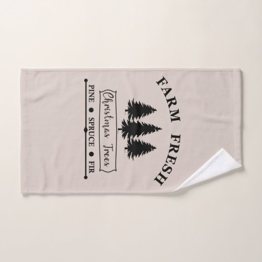 Boerderij verse kerstbomen bad handdoek (Handdoek)