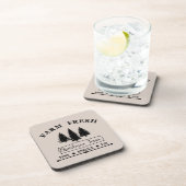 Boerderij verse kerstbomen bier onderzetter (Rechterzijde)