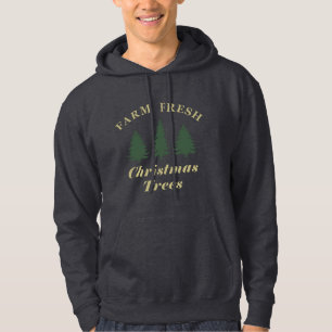 Boerderij verse kerstpijnbomen hoodie