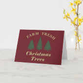 Boerderij verse kerstpijnbomen kaart (Gele Bloem)