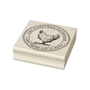 Boerderij Verse lokale eieren Hen Stamp Rubberstempel