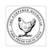Boerderij Verse lokale eieren Hen Stamp Rubberstempel (Afrduk)