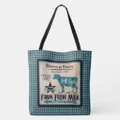 Boerderij Verse melk Gepersonaliseerd Tas (Achterkant)