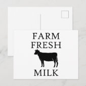Boerderij verse melk, koeien briefkaart (Voorkant / Achterkant)