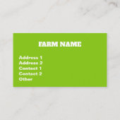 Boerderij verse melk visitekaartje (Achterkant)
