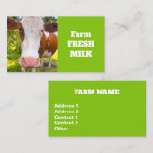 Boerderij verse melk visitekaartje (Voorkant / Achterkant)