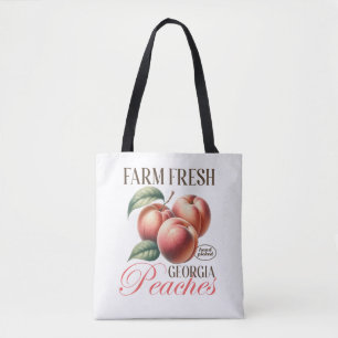 Boerderij Verse Perziken Perzik Fruit Design Draagtas