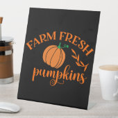 Boerderij verse pompoensokkel reclamebord met voetstuk (Insitu)