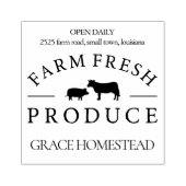 Boerderij Verse producten Varken Koe Boeren Markt  Rubberstempel (Afrduk)