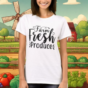 Boerderij verse producten woordkunst t-shirt