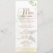 Boerderij Verse Rustieke Land Bloemen Diner Menu (Voorkant)