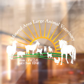 Boerderij Veterinary Kantoor Raamsticker (Vel 2)