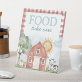 Boerderij voedsel tafel teken reclamebord met voetstuk (Insitu)