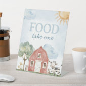 Boerderij voedsel tafel teken reclamebord met voetstuk (Insitu)