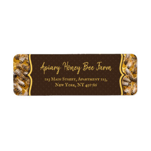 Boerderij voor de bijenteelt Apiarist Etiket