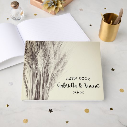 Boerderij voor driekleurig gerst gastenboek (Voorkant open)