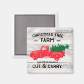 Boerderij voor kerstbomen magneet (Voorkant / Achterkant)