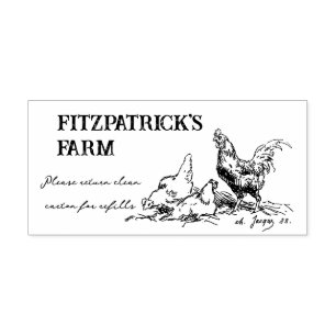 Boerderij voor kippenschets Zelfinktende Stempel