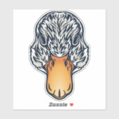 Boerderij vriend eend gezicht sticker (Vel)