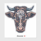 Boerderij vriend vee gezicht sticker (Vel)