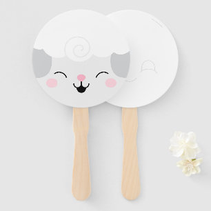 Boerderij Vrienden Lam Hand Fan met Draw-a-Face Ba Handwaaier