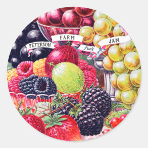 Boerderij VruchtJam Ronde Sticker