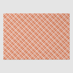 Boerderij Warm Sinaasappel Tartan Plaid Tissuepapier