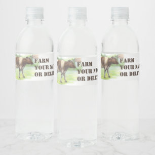 Boerderij  waterfles etiket