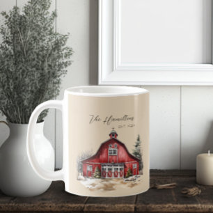 Boerderij Waterverf Schuur Land Custom Koffiemok