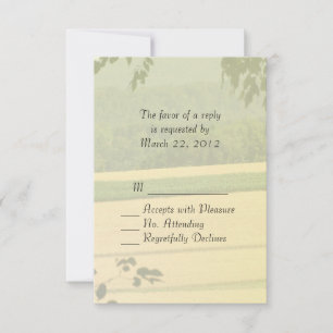 Boerderij Wedding RSVP Kaartje