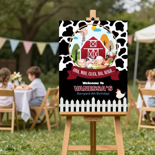 Boerderij Welkom Verjaardags Poster