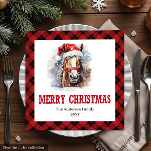 Boerderij Westerse Tartan Kerstservetten Servet