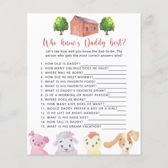 Boerderij - Wie kent papa beste spel (Voorkant)