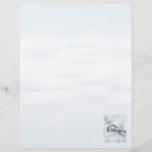 Boerderij Winter Sneeuwscene Letterhead implemente (Voorkant)