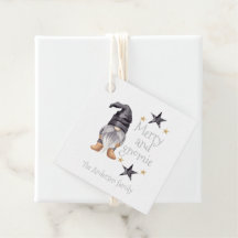 Boerderij Winter Waterverf Gnome voor Kerstmis